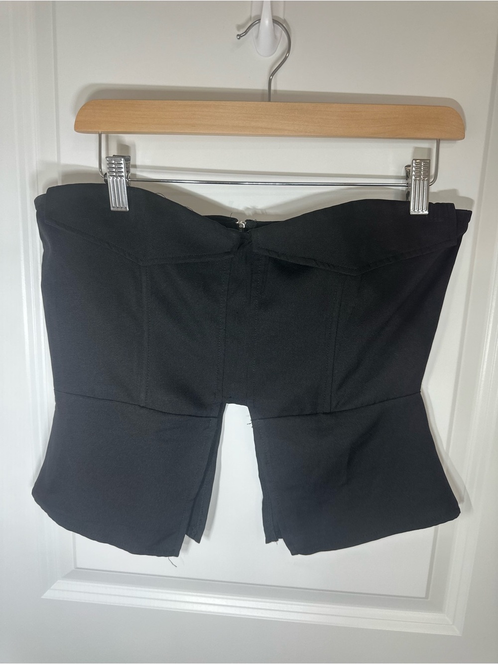 Missguided Black Strapless Corset Top